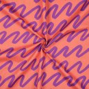 Feine Baumwoll Popeline - Making Waves - coral purple - Nerida Hansen