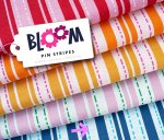 B-Ware !!! - RESTSTÜCK 1,40m !!! - Bio Jacquard - Pin Stripes - Col.5 - blau - Bloom - Hamburger Liebe - Albstoffe