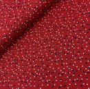 Baumwoll Popeline - Dots - red