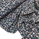 Feincord - Soft Flowers - blue navy