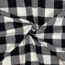 Baumwoll Flanell - Aki Check - black/white