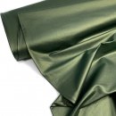 Hosenstoff Kunstleder Stretch - Bianca foil - metallic bottle green